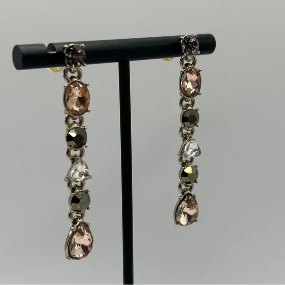 Givenchy - Earrings With Crystal Drop Multicolor Stones - Picture 4 of 7